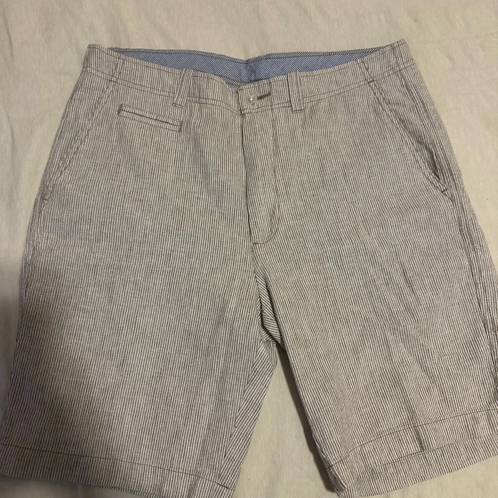 Daniel Cremieux Men's Pinstriped Shorts - Tan and White